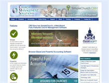 Tablet Screenshot of churchmanagementsolutions.com